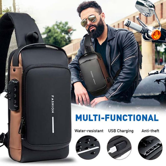 🎁2024 Uusi vuosi kuuma myynti🎁Uusi hiilikuitu Streamline Anti-Theft Sling Bag 🔥