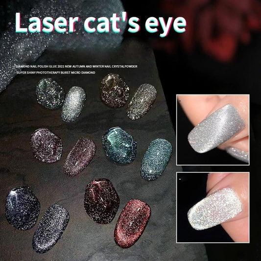 Laser Timanttinen Kissa Silmä Kynsilakka