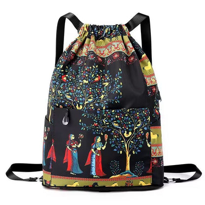 💥Hot Sale 💥-Kiristysnauha kokoontaitettava suuri kapasiteetti kuiva-kostea erottaminen Travel Sports Backpack