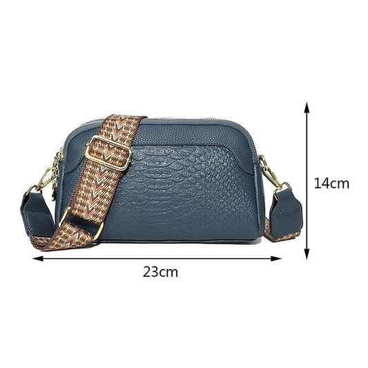✨ Rajoitetun ajan tarjous ✨-Ensimmäisen kerroksen lehmännahkainen Crossbody-laukku Alligator Pattern -naisten olkalaukku töihin