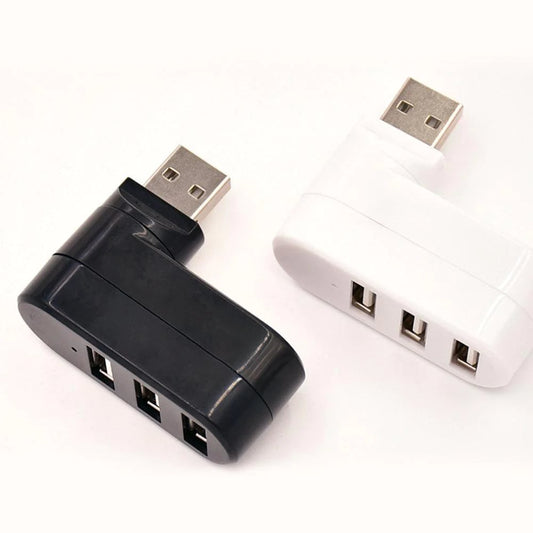 Käytännölliset Lahjat - Monikäyttöinen Mini Käännettävä 3-Porttinen Usb-Liitin